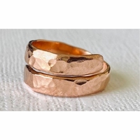 Bague de doigt en cuivre pur à 100% personnalisée, moderne, de luxe, faite à la main, ronde, polie et brillante, pour homme et femme, pour mariage