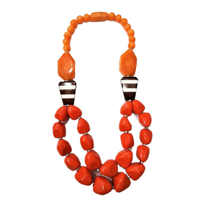 Fashion Jewellery <b>Resin</b> Necklace Double Line From India Handmade Classic Ethnic Wedding <b>Gift</b> for Women & Girls - Product Image 1