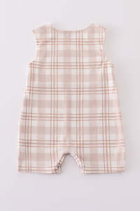 Vêtements pour enfants Honeydew, salopette bébé garçon en kaki avec broderie « Go Hunting », personnalisable, en spandex/coton, lavable, tenue pour bébé, taille US - Product Image 4