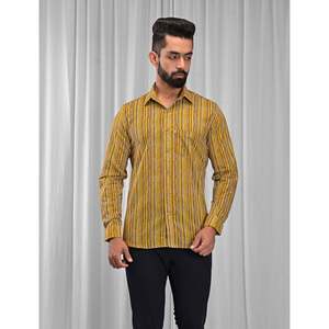 Chemise pour homme, 100% coton, imprimée avec des motifs floraux à pois, décontractée, manches longues, options de tissu popeline Oxford, fabrication ODM/OEM - Product Image 1