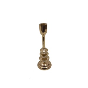 Décorations d'éclairage de table Bougeoir conique en métal de style vintage Bougeoir fini or Mariage et maison - Product Image 1