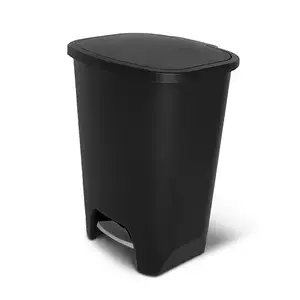 Glad 20 Gallon Trash Can - Plastic Kitchen Waste Bin with Odor Protection of Lid - Hands Free with Step On Foot Pedal