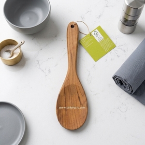 Cuillère à riz en teck artisanale, durable, écologique, ustensile de cuisine, compatible lave-vaisselle, micro-ondes et four, designs personnalisables - Product Image 5