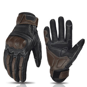 Vente en gros Gant de moto de protection en fibre de carbone pour écran tactile étanche personnalisé Gants de moto de course en cuir antidérapants - Product Image 5