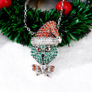 จี้สร้อยคอแฟชั่นเงินแท้รูปมอนสเตอร์คริสต์มาส Jeulia Holiday Cheermeister - Product Image 5