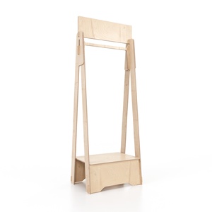 Italian eco friendly prodotti 2024 in legno sottile guardaroba appeso organizer storage custom stand per negozio - Product Image 5