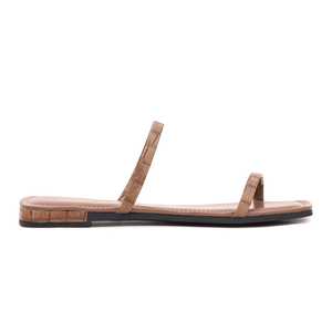 FR8052 Pantoufles sandales à talon café formelles - Product Image 3