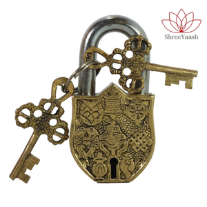 Chức năng Brass khóa với phím phong cách cổ điển Ổ khóa cho an ninh nóng bán Antique thiết kế Brass ổ khóa tốt nhất <span class=keywords><strong>Pad</strong></span> khóa trong Ấn Độ - Product Image 3