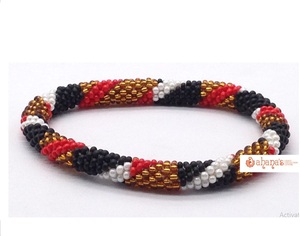 Unisex Beaded <b>Bracelets</b> with High Quality Glass <b>Beads</b> & Diamonds Excellent for Anniversary Party Occasions Fashionable Accessory - Product Image 1