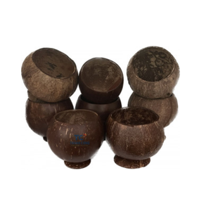 Juego de tazas de madera de cáscara de coco natural al por mayor para bebidas con soporte y cuchara y logotipo personalizado - Product Image 6