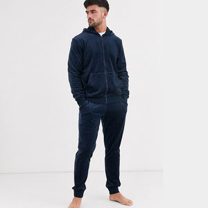 MOVATEXTILES Logo personnalisé Hommes 100% Coton Stripe Survêtement Jogging Sportswear Full Zip Survêtement Ensemble Hommes Training Wear Survêtement - Product Image 2