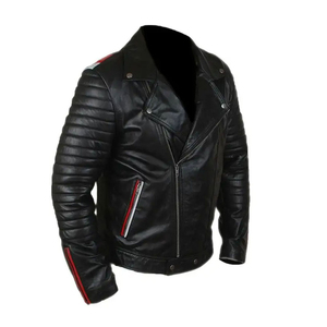 High Quality Custom Leather Jackets <b>for</b> Men Fashion Biker Motorcycle Coats Casual Winter Outerwear Wear - Product Image 3
