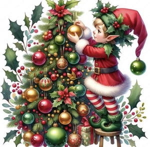 Guirnalda de Papá Noel en forma de bola para decoraciones navideñas metálicas Premium Glistening Wonders para el hogar, suministros festivos para fiestas globales - Product Image 1