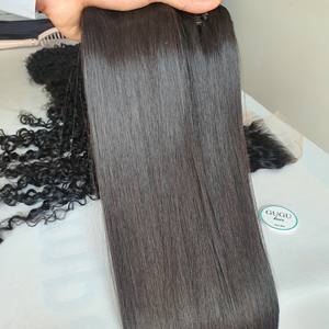 Méga Ventes de Cheveux Humains Vierges Remy Vietnamiens Bruts Super Double Dessinés pour Extensions pour les Personnes Noires - Product Image 1