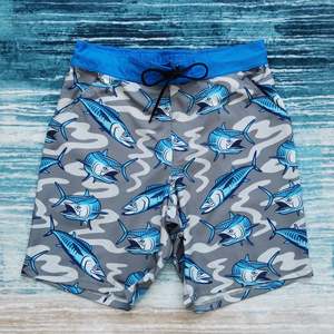 Shorts de Baño para Hombre, Elásticos en 4 Direcciones, 100% Poliéster, Shorts de Pesca, Shorts de Playa de Secado Rápido, Trajes de Baño Personalizados para Hombre - Product Image 1