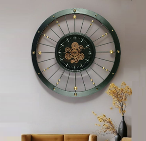 Hexagonal Metal Frame Wall <b>Clock</b> with Decorative Black Powder Coating Single Face Numerals Needle Display for Living Room Decor - Product Image 4