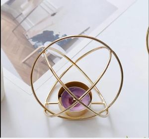 Bon prix support votif en métal lanterne ronde plaqué or fer pour la décoration intérieure mariages et pâques fantaisie bougeoir - Product Image 3