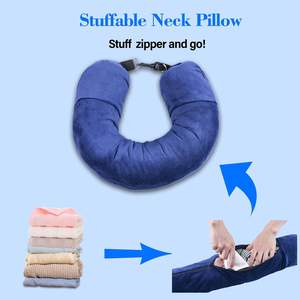 Stuffable <b>Pillow</b> for Travel with a Neck <b>Pillow</b> That Doubles As Extra Luggage, Pack Lighter, and Stay Comfortable No Latex - Product Image 2