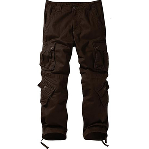 <b>Men's</b> Pants & <b>Trousers</b> High Street Style 100% Cotton Lightweight High Waist <b>Baggy</b> Wide Leg Outfit <b>Men</b> Cargo Pant - Product Image 3