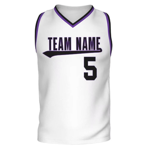 Maillots de basket-ball personnalisés noir et blanc, hauts de mode, sublimation, vêtements de basket-ball, t-shirts, gilets, broderie d'équipe, OEM - Product Image 4