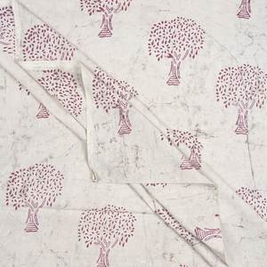 Pink Tree Floral Square Hand Block Printed 100% Cotton FABRIA 21x21 Inches Women Handmade Summer Winter Wear Scarf Neck Wrap - Product Image 4