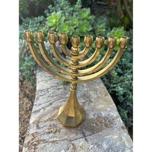 Candelabro Menorah de 9 Brazos con Acabado Dorado, de Alta Calidad, para Decoración de Mesa, Portavelas de Lujo para Halloween y Hanukkah - Product Image 5