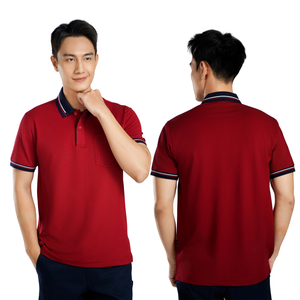 Diseño llamativo Polo Homme En Coton Bordado Logo Tela elástica Polos personalizados Uniformes Ropa Hombres Fábrica de Vietnam - Product Image 1