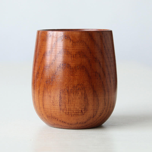 Taza de café de madera natural India - Product Image 1