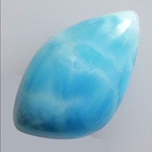 Larimar Azul del Mar Caribe, Natural, Hecho a Mano, <span class=keywords><strong>31</strong></span> CTW, Tamaño 26x16x9 MM, Colgante Natural de República Dominicana, Forma de Pera, para Joyería - Product Image 5