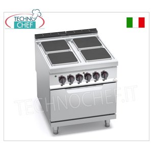 Cuisinière électrique 4 plaques avec four électrique GN 2/1 - Product Image 3
