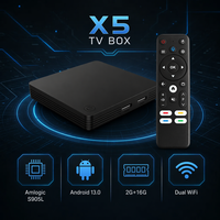 Reproductor Multimedia X5 Amlogic S905L 4K UHD, WiFi 2.4G 5G de Doble Banda, Control por Voz Inteligente, Decodificador, Cine en Casa, OTT Box, Venta al por Mayor
