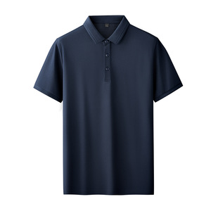 Camiseta Polo de Manga Corta con Solapa de Alta Gama con Diseño de Logotipo Personalizado OEM para Hombre, Camiseta Polo de Algodón Mercerizado de Lujo Ligero para Hombre - Product Image 6