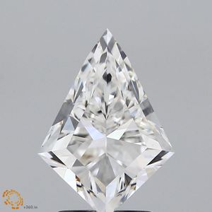 1.80 Carat Kite Shape Lab Grown Diamond E Color VS2 Clarity IGI Certified CVD Type IIa - Product Image 1