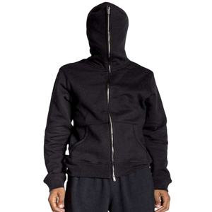 เสื้อฮู้ดผู้ชายสไตล์วินเทจผ้ามีซิปแบบเต็มมีฮู้ดเสื้อสเวตเชิ้ตทำจากพลอยเทียมออกแบบได้ตามต้องการ - Product Image 1