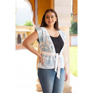 Chaleco sin Mangas para Mujer, Estampado Floral, Algodón, Informal, Transpirable, Diseño sin Cuello, para Primavera/Verano - Product Image 5