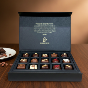 15-Cavity Eco-Friendly Square Rigid Embossed Wedding <b>Party</b> Chocolate Gift <b>Box</b> - Product Image 2