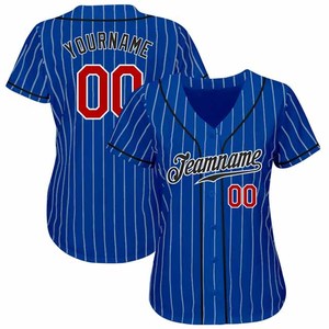 Custom Heat-Transfer Printed Baseball Jerseys Unisex Anti-UV 100% Polyester Team Numbers Short Sleeve V-neck 260g Sports - Product Image 2