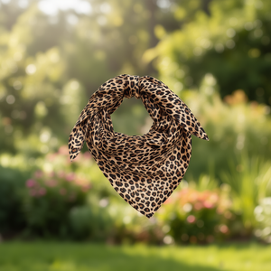 Bufanda de Viscosa con Estampado de Leopardo para Mujer, 180x70cm, Chal con Borde de Letras de Amor - Product Image 3