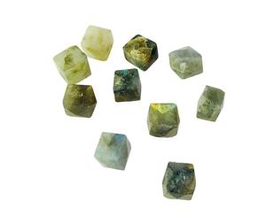 ¡10 piezas de piedras preciosas de cubo de labradorita! Piedras sueltas pulidas con flash azul para hacer joyas (9mm-10mm) - Product Image 5