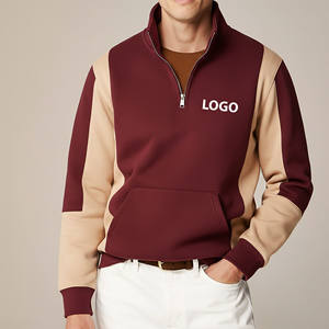 Nouveau Pull Décontracté Homme Col Montant Color Block 2026 – Sweat-shirt à Capuche 100% Coton Manches Longues Patchwork – Vente Flash - Product Image 4