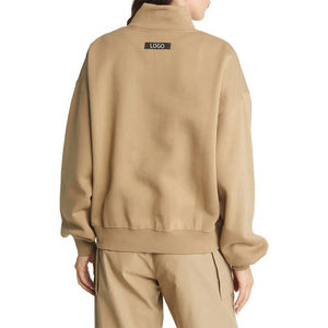 Sweat à capuche élégant pour femme avec demi-fermeture éclair, nouveau design à motif imprimé de haute qualité, col à capuche, grande taille, idéal pour l'hiver, personnalisable - Product Image 2