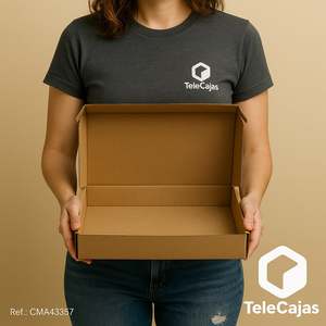 Anonymous <b>Brown</b> Kraft Cardboard Postal Box 43x35x7 cm Self-Assembling with Sturdy Lid Rigid <b>Boxes</b> Made of Recycled Materials - Product Image 4