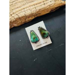 Elouise Kee Royston Turquoise & <b>Sterling</b> <b>Silver</b> <b>Stud</b> Earrings Bezel Setting Post Earring - Product Image 4