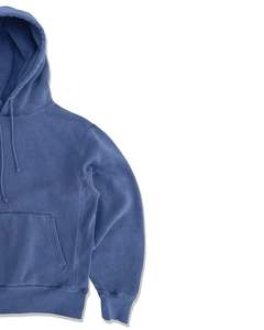 Sudadera con Capucha Unisex Vintage Azul de Felpa, Sudadera Lisa de Algodón Grueso, Ropa Casual de Calle, Diseño Personalizado OEM, Ropa de Invierno - Product Image 3