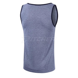 เสื้อกล้ามออกกำลังกายลำลองผู้ชายรุ่นใหม่ปี 2025 สีพื้นแบบกำหนดเอง ผ้าฝ้าย 100% เป็นมิตรกับสิ่งแวดล้อม น้ำหนักเบา แห้งเร็ว ขายส่ง - Product Image 2