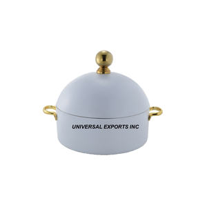 Olla caliente de madera con acabado de nogal, cazuela de diseñador hecha a mano de calidad Superior, vajilla de forma redonda, nuevo calentador de alimentos de metal - Product Image 3