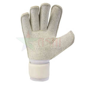 Gants de gardien de but de football en cuir pour l'extérieur avec sangle de poignet à adhérence améliorée, support réglable, antidérapant et coupe-vent - Product Image 4