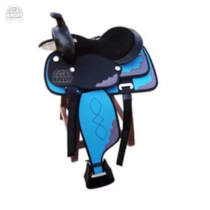 Saut synthétique de qualité supérieure selle occidentale fibre de verre arbre cheval équipement noir personnalisé Portable accessoires équestres en gros - Product Image 4