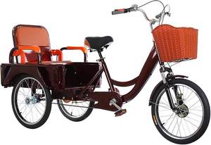 Bicicleta Cruiser de 3 Ruedas Plegable para Adultos con Plataforma para Pasajeros y Carga, con Suspensión Delantera, PERFECT GEARS, el Mejor Material de Marco - Product Image 3