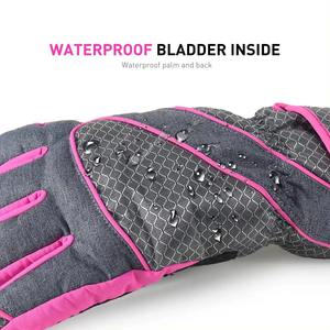 Gants de cyclisme de neige d'hiver pour hommes de haute qualité gants de ski en cuir coupe-vent et imperméables avec le meilleur prix raisonnable - Product Image 3